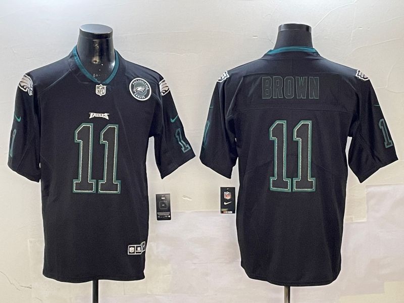 Men Philadelphia Eagles #11 Brown Black Classic 2025 Nike Limited NFL Jersey style 4->philadelphia eagles->NFL Jersey